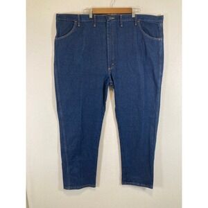 Workwear Rustler by Wrangler‎ Mens 48x30 Blue Regular Fit Straight Leg Jeans